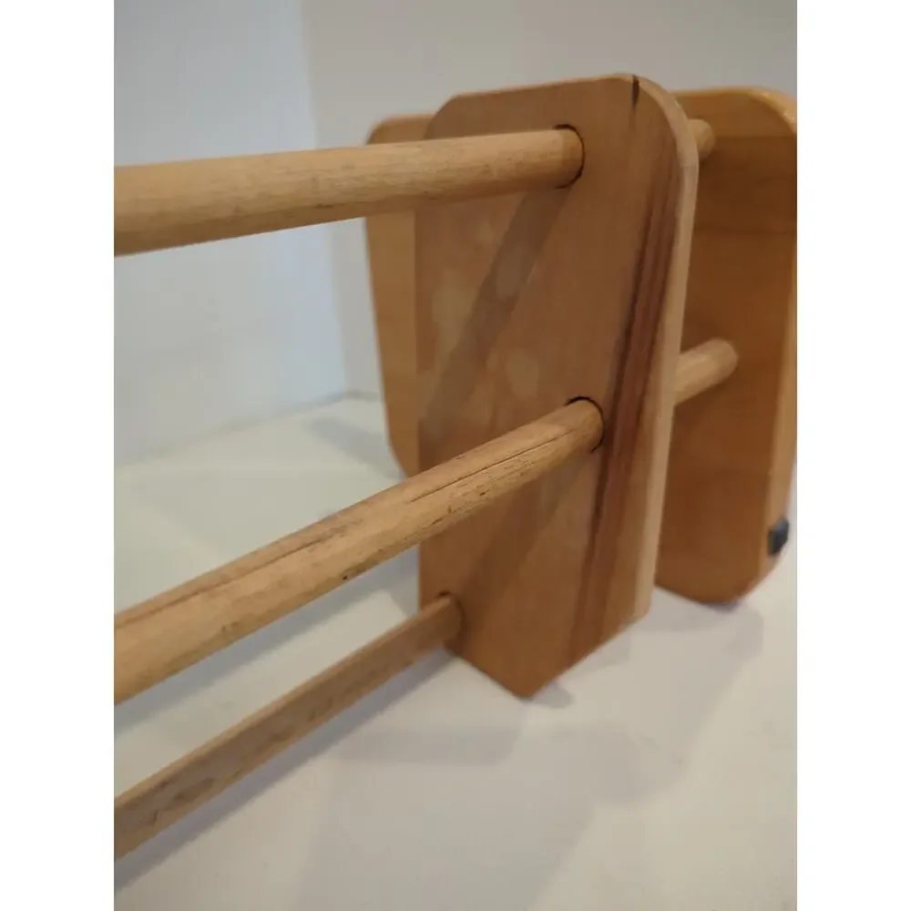 Vintage Napa Valley Box Company Wooden Rack Book Shelf VHS CD DVD Storage